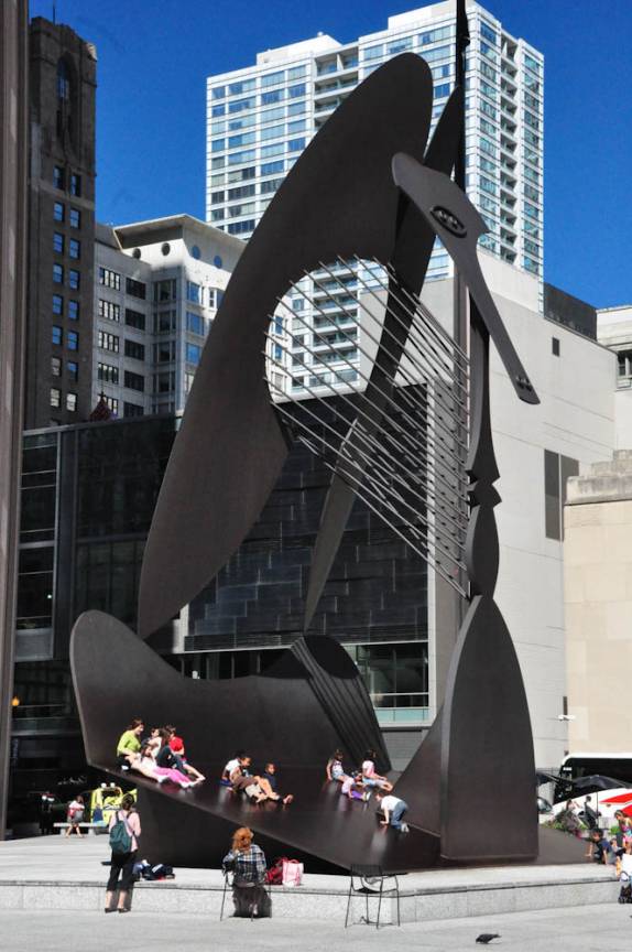 Obras de arte espalhadas pelas ruas e praças de Chicago, em Illinois, nos Estados Unidos